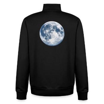 Silhouette au clair de lune - Sweat zippé unisexe en coton bio Stanley/Stella - noir - Dos - AI Model Male 185 light (185cm)