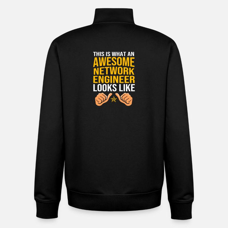 Network Engineer Programmer Computer Scientist - Unisex Organic Zip Sweatshirt by Stanley/Stella - black