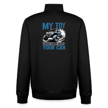 UTV Off Road 4 Wheeler Side by side - Unisex Organic Zip Sweatshirt von Stanley/Stella - Schwarz - Hinten - AI Model Male 185 light (185cm)