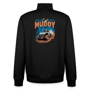 UTV Off Road 4 Wheeler Side by side - Unisex Organic Zip Sweatshirt von Stanley/Stella - Schwarz - Hinten - AI Model Male 185 light (185cm)