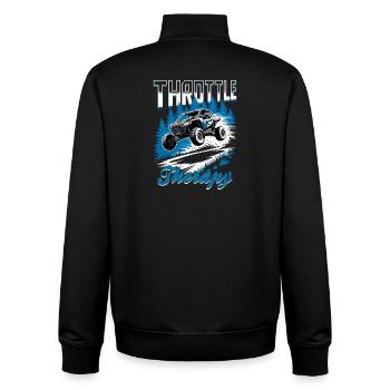 UTV Off Road 4 Wheeler Side by side - Unisex Organic Zip Sweatshirt von Stanley/Stella - Schwarz - Hinten - AI Model Male 185 light (185cm)