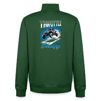 UTV Off Road 4 Wheeler Side by side - Unisex Organic Zip Sweatshirt von Stanley/Stella - Flaschengrün - Hinten - AI Model Male 185 dark (185cm)