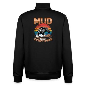 UTV Off Road 4 Wheeler Side by side - Unisex Organic Zip Sweatshirt von Stanley/Stella - Schwarz - Hinten - AI Model Male 185 light (185cm)
