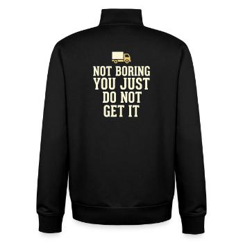 Truck Sim Truck Simulator Sim Trucker Long Haul - Unisex Organic Zip Sweatshirt von Stanley/Stella - Schwarz - Hinten - AI Model Male 185 light (185cm)