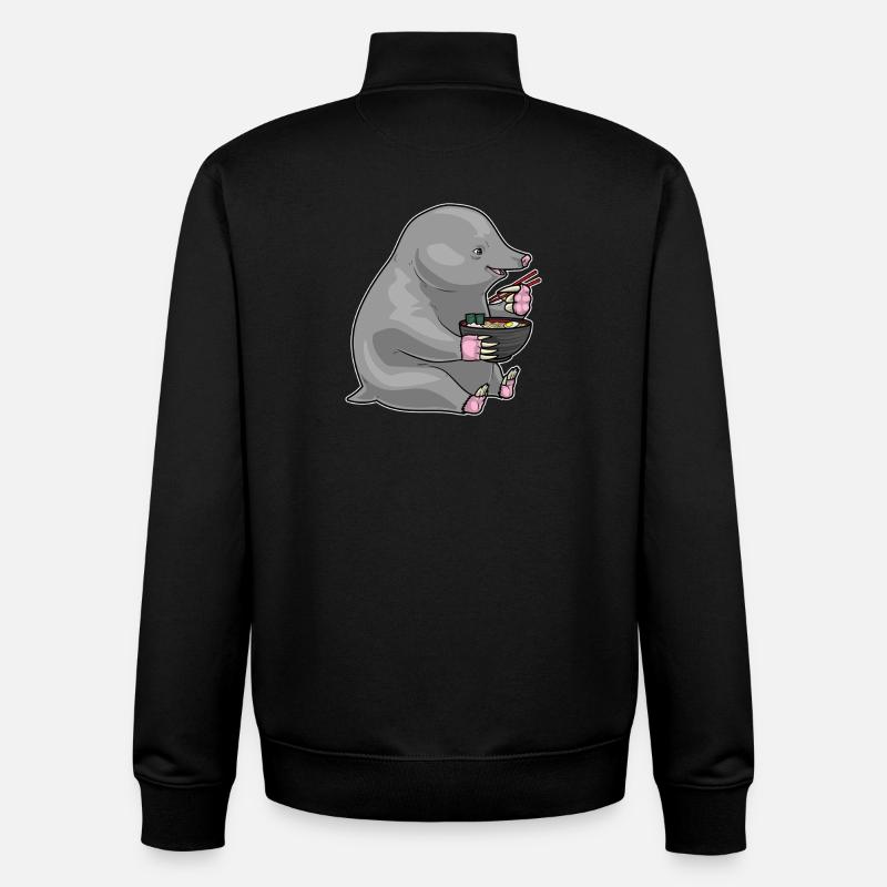 Mole Cook Ramen-madlavning - Stanley/Stella unisex sweatshirt med lynlås i økologisk - sort