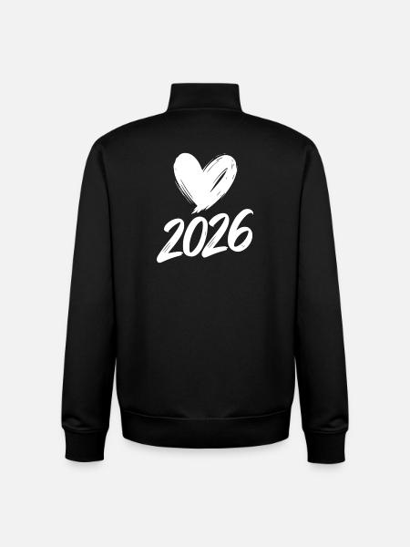 2026 Heart - Unisex Organic Zip Sweatshirt by Stanley/Stella - black
