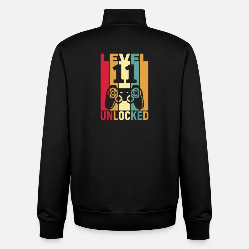 Level Up, freigeschalteter Retro-Controller - Unisex Organic Zip Sweatshirt von Stanley/Stella - Schwarz