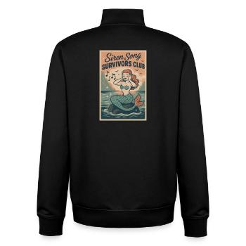 Siren Song Survived | Mermaid Myth - Unisex Organic Zip Sweatshirt by Stanley/Stella - black - Back - AI Model Male 185 light (185cm)