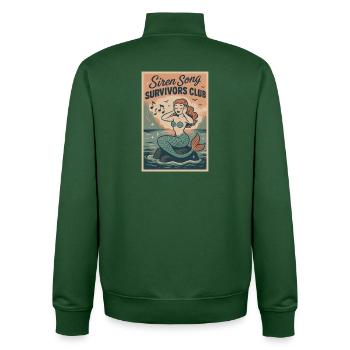Sirenenlied überlebt | Meerjungfrau Mythos - Unisex Organic Zip Sweatshirt von Stanley/Stella - Flaschengrün - Hinten - AI Model Male 185 dark (185cm)