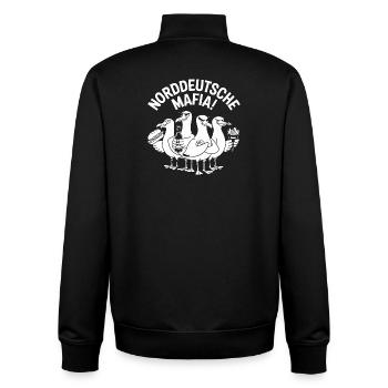  Norddeutsche Mafia Moeven Humor Ostsee Nordsee - Unisex Organic Zip Sweatshirt von Stanley/Stella - Schwarz - Hinten - AI Model Male 185 light (185cm)