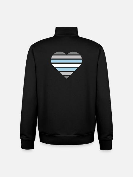 Pride Flag Heart · Demiboy - Unisex Organic Zip Sweatshirt by Stanley/Stella - black