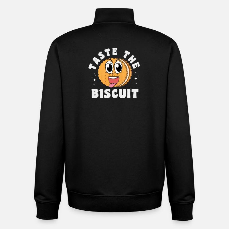 Probieren Sie den Biscuit-Cartoon-Keks - Unisex Organic Zip Sweatshirt von Stanley/Stella - Schwarz