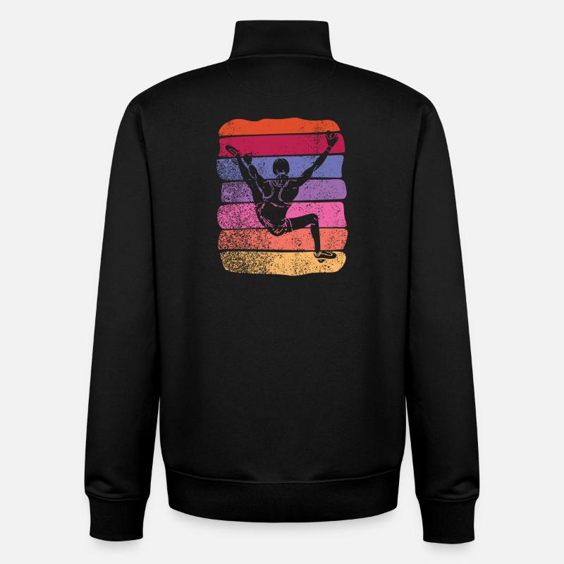 Bloc de bloc de Boulderer - Sweat zippé unisexe en coton bio Stanley/Stella - noir