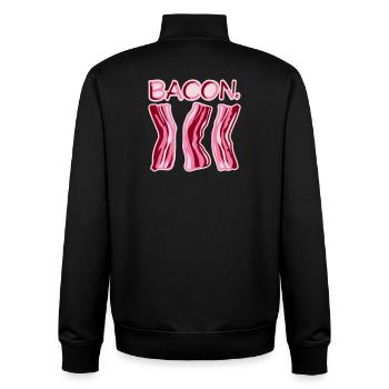 Bacon Speck Lebensmittel Lustig Fleisch Foodie - Unisex Organic Zip Sweatshirt von Stanley/Stella - Schwarz - Hinten - AI Model Male 185 light (185cm)