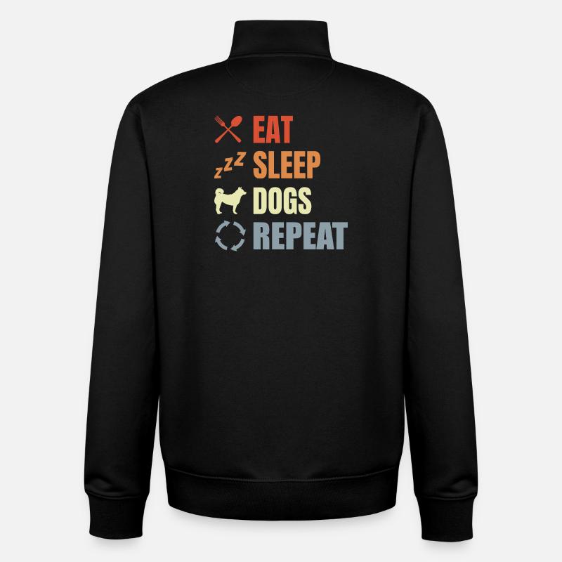 Hundebesitzer Routine - Unisex Organic Zip Sweatshirt von Stanley/Stella - Schwarz