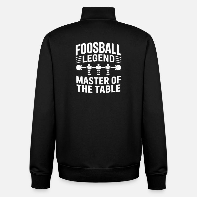 Tischfußball Evolution Lustiges Kickern Foosball - Unisex Organic Zip Sweatshirt von Stanley/Stella - Schwarz