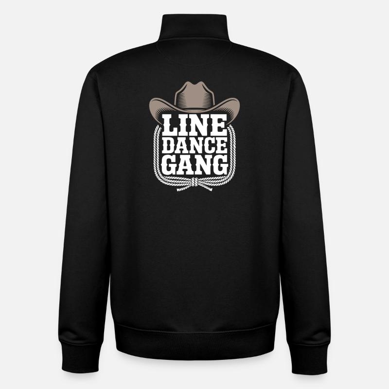 Line Dance Gang Cowboy - Unisex Organic Zip Sweatshirt by Stanley/Stella - black