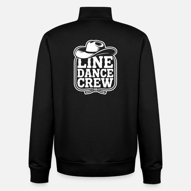 Line Dance Crew Logo - Unisex Organic Zip Sweatshirt by Stanley/Stella - black