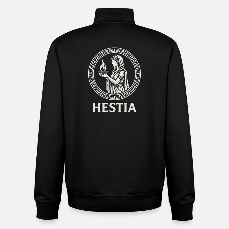 Hestia Flame Circle - Unisex Organic Zip Sweatshirt von Stanley/Stella - Schwarz