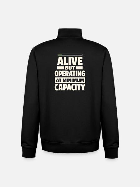 Burnt-out millennial, tired adult, - Unisex Organic Zip Sweatshirt by Stanley/Stella - black