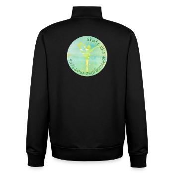 skate like nothing else matters - Unisex Organic Zip Sweatshirt von Stanley/Stella - Schwarz - Hinten - AI Model Male 185 light (185cm)