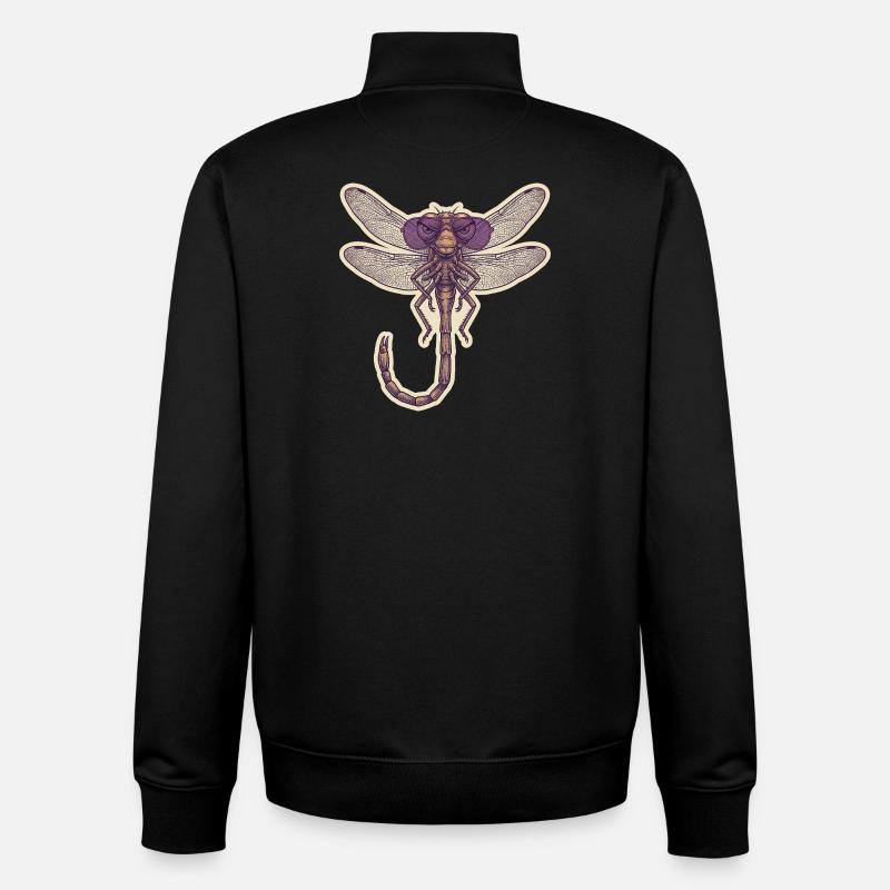 Coole Libelle - Unisex Organic Zip Sweatshirt von Stanley/Stella - Schwarz