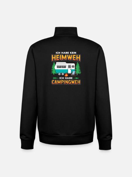 Campingweh – Wohnwagen Camping  Spruch - Unisex Organic Zip Sweatshirt von Stanley/Stella - Schwarz