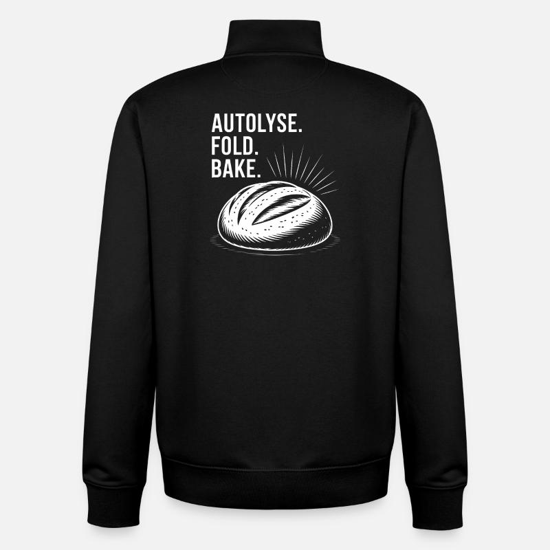 Bread Bold : Art de l’autolyse - Sweat zippé unisexe en coton bio Stanley/Stella - noir