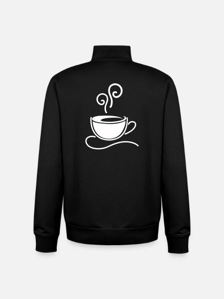 Kaffeetasse Skizzenlinie Dampf - Unisex Organic Zip Sweatshirt von Stanley/Stella - Schwarz