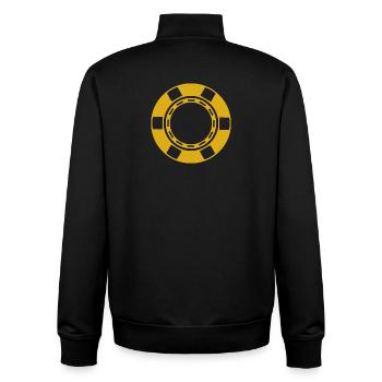 Casino coin - Unisex Organic Zip Sweatshirt by Stanley/Stella - black - Back - AI Model Male 185 light (185cm)