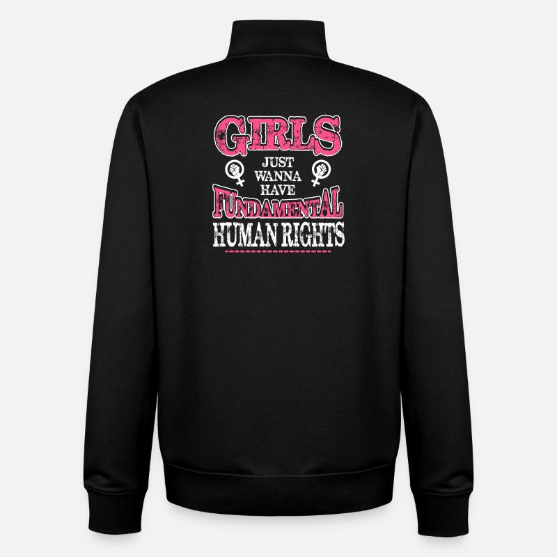 Grundrechte Feminist Tee - Unisex Organic Zip Sweatshirt von Stanley/Stella - Schwarz