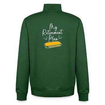 Mundharmonika Volksmusik Volksfest - Unisex Organic Zip Sweatshirt von Stanley/Stella - Flaschengrün - Hinten - AI Model Male 185 dark (185cm)