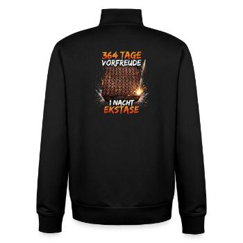 Pyro Feuerwerk Kalender - Unisex Organic Zip Sweatshirt von Stanley/Stella - Schwarz - Hinten - AI Model Male 185 light (185cm)