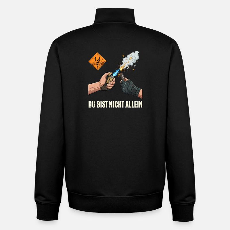 Pyro Bruder - Unisex Organic Zip Sweatshirt von Stanley/Stella - Schwarz
