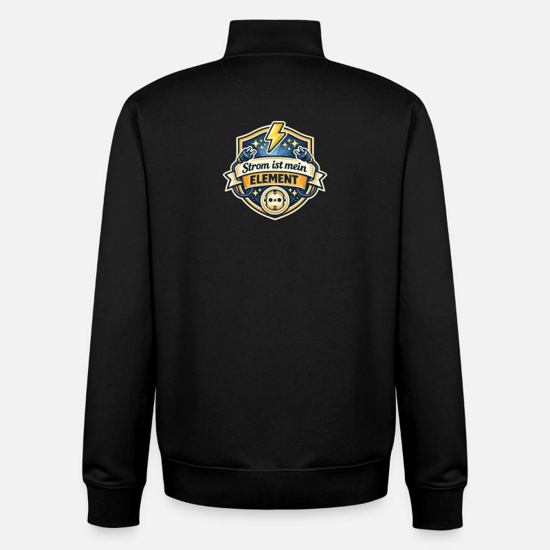 Strom ist mein Element - Unisex Organic Zip Sweatshirt von Stanley/Stella - Schwarz