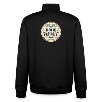 Höhe ist Freiheit – Drohnen-Motiv - Unisex Organic Zip Sweatshirt von Stanley/Stella - Schwarz - Hinten - AI Model Male 185 light (185cm)