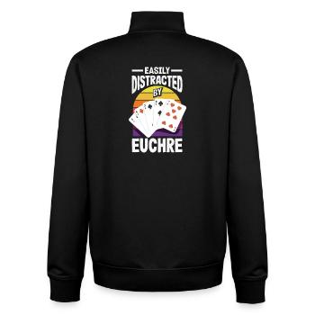 Leicht Von Euchre Abgelenkt - Unisex Organic Zip Sweatshirt von Stanley/Stella - Schwarz - Hinten - AI Model Male 185 light (185cm)