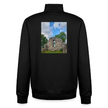 Glauben Sie - Unisex Organic Zip Sweatshirt von Stanley/Stella - Schwarz - Hinten - AI Model Male 185 light (185cm)