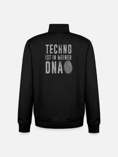 Techno DNA Fingerprint Motiv - Unisex Organic Zip Sweatshirt von Stanley/Stella - Schwarz
