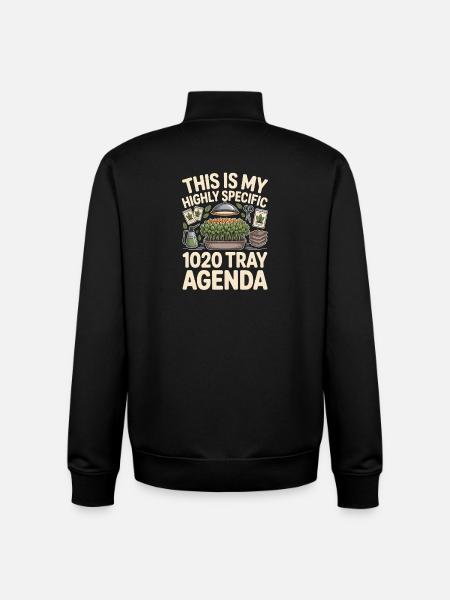 1020-Tray-Agenda | Microgreens Nerd - Unisex Organic Zip Sweatshirt von Stanley/Stella - Schwarz