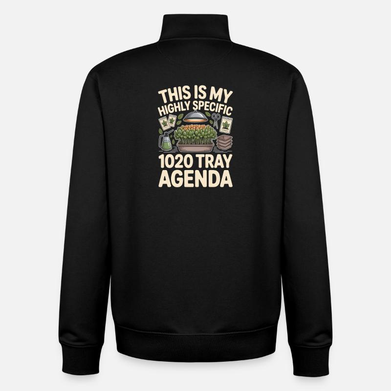 1020 Tray Agenda | Microgreens Nerd - Unisex Organic Zip Sweatshirt by Stanley/Stella - black