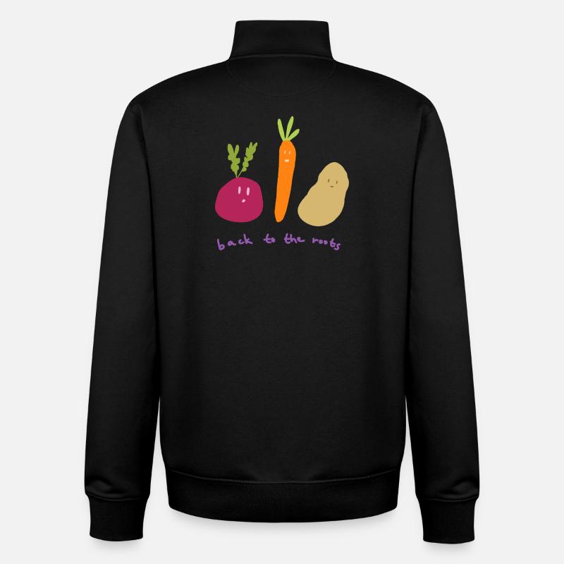 Back to the roots - Unisex Organic Zip Sweatshirt von Stanley/Stella - Schwarz