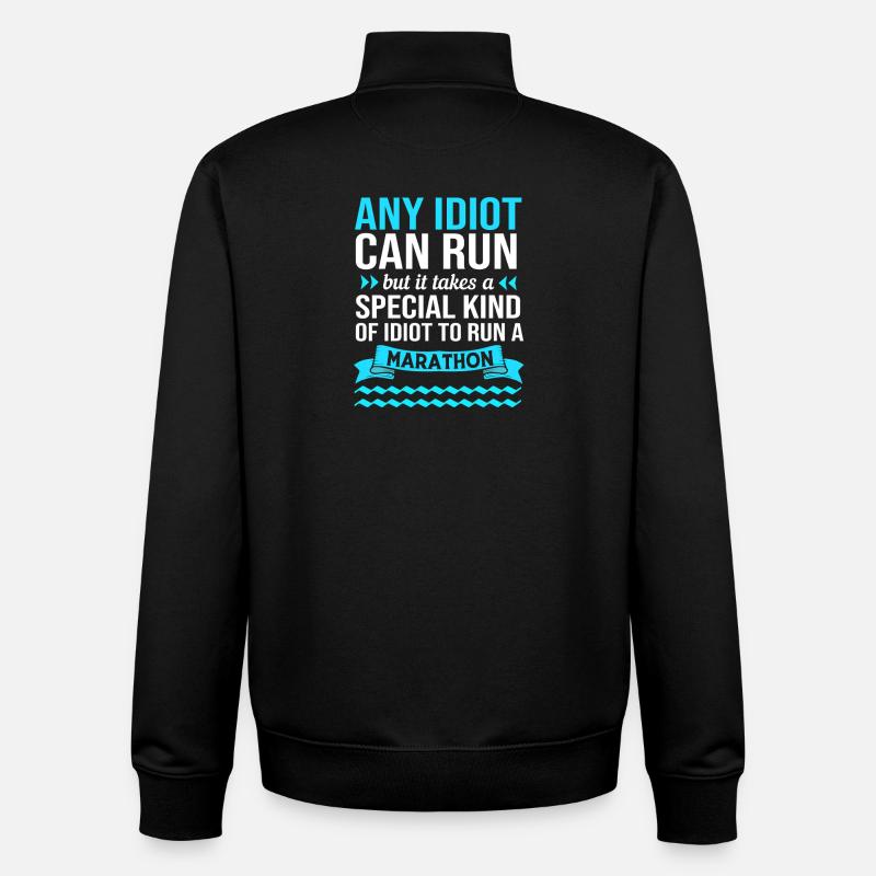 Marathon Runners Half Marathon Marathon - Unisex Organic Zip Sweatshirt by Stanley/Stella - black
