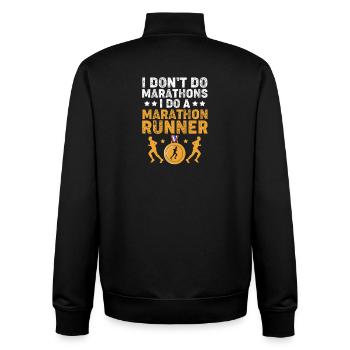 Marathon Runners Half Marathon Marathon - Unisex Organic Zip Sweatshirt by Stanley/Stella - black - Back - AI Model Male 185 light (185cm)