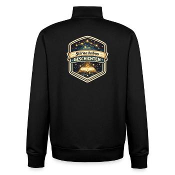 Sterne haben Geschichten - Unisex Organic Zip Sweatshirt von Stanley/Stella - Schwarz - Hinten - AI Model Male 185 light (185cm)