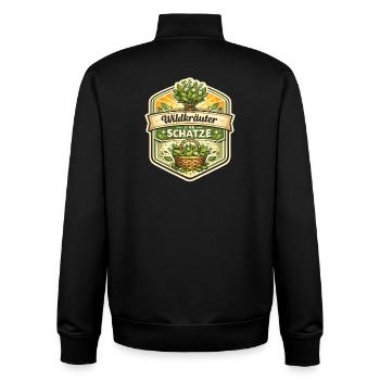 Wildkräuter sind Schätze - Unisex Organic Zip Sweatshirt von Stanley/Stella - Schwarz - Hinten - AI Model Male 185 light (185cm)