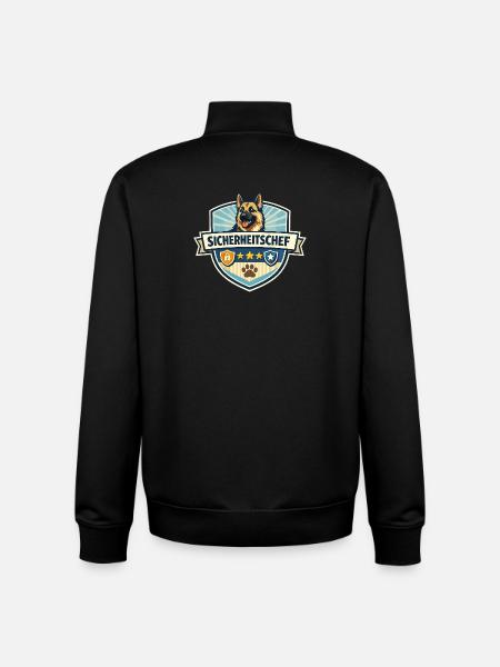 Sicherheitschef Schäferhund Logo - Unisex Organic Zip Sweatshirt von Stanley/Stella - Schwarz