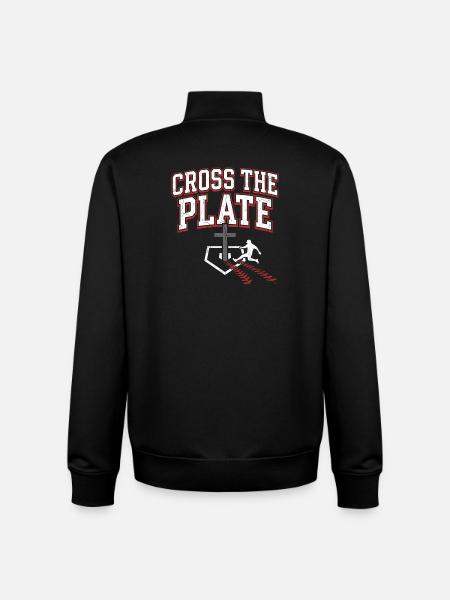 Cross The Plate Christian Baseball Foi Jésus - Sweat zippé unisexe en coton bio Stanley/Stella - noir