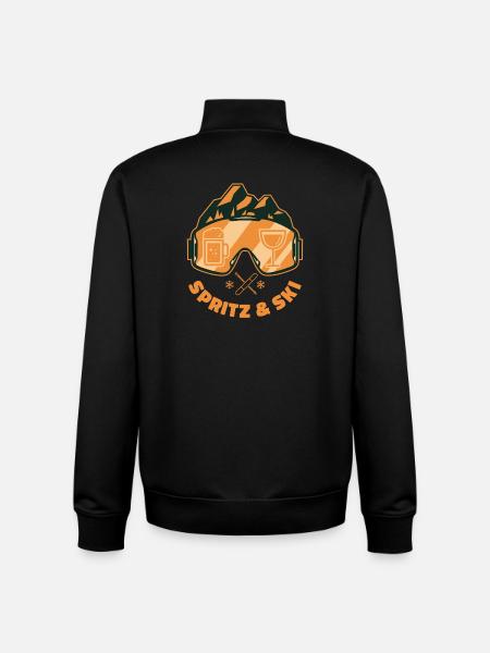 Spritz & Ski – Après-Ski Winter Spritz - Unisex Organic Zip Sweatshirt by Stanley/Stella - black
