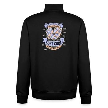 Handle with care - Unisex Organic Zip Sweatshirt by Stanley/Stella - black - Back - AI Model Male 185 light (185cm)